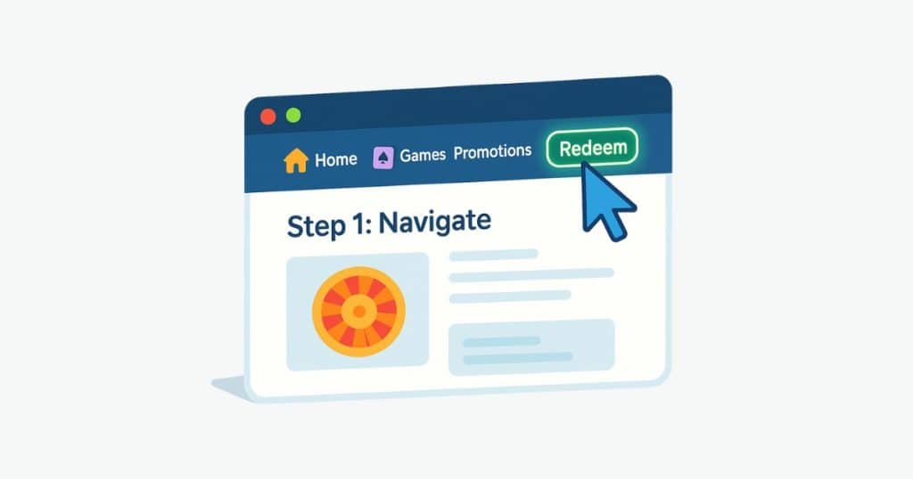 step 1: navigate to the withdrawal page of the sweepstake casino