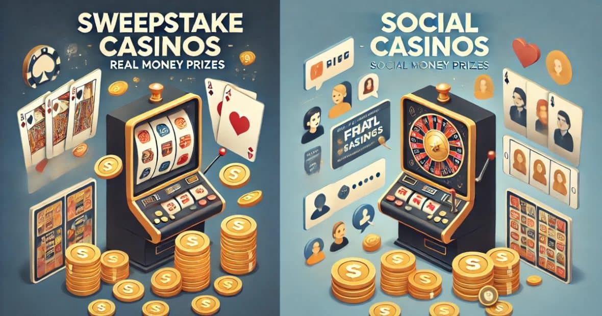 sweepstake casinos vs social casinos difference